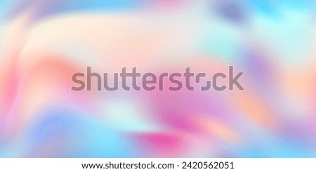 Nacre holo seamless pattern. The minimalist pearl pastel bg with abstract waves. Foil holographic wallpaper with soft tints of sky