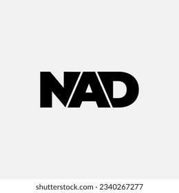 NAD initial letter monogram logo