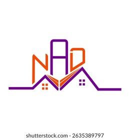 NAD Real State logo design, NAD simple and modern logo. NAD luxurious alphabet design  