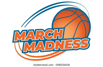 Nadym -Russia 01.23.21:The NCAA Division 1 Men's Basketball Tournament, also known as the March Madness, is a competition held in the United States every spring.Sport poster. Vector illustration 