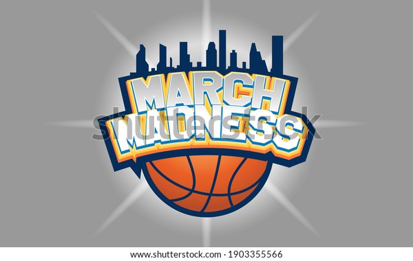 Nadym -Russia 01.23.21:The NCAA Division 1 Men\'s\
Basketball Tournament, also known as the March Madness, is a\
competition held in the United States every spring.Sport poster.\
Vector illustration 