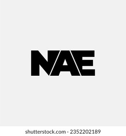 NAE initial letter monogram typography logo vector
