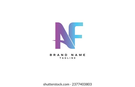 NAF, NFA, ANF, AFN, FAN, FNA, AF, FA, Abstract initial monogram letter alphabet logo design