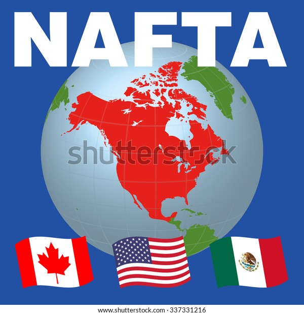 Nafta North American Free Trade Agreement Stock Vector (Royalty Free ...