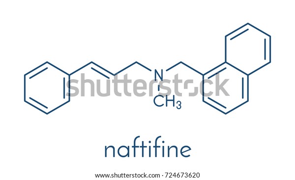 Naftifine Antifungal Drug Molecule Skeletal Formula Stock Vector ...