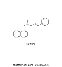 Naftifine Molecular Structure Flat Skeletal Chemical Stock Vector ...