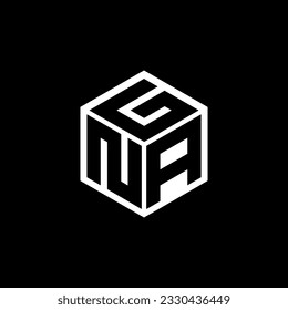 NAG letter logo design in illustration. Vector logo, calligraphy designs for logo, Poster, Invitation, etc.