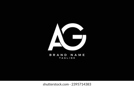 NAG, NGA, ANG, AGN, GAN, GNA, Abstract initial monogram letter alphabet logo design