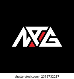 NAG triangle letter logo design with triangle shape. NAG triangle logo design monogram. NAG triangle vector logo template with red color. NAG triangular logo Simple, Elegant, and Luxurious design.