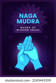 Naga Mudra Hand Gesture - Vector illustration