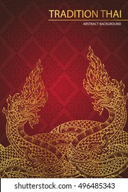 naga of thai tradition outline