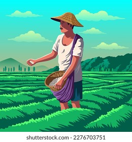 Granjero de Nagaland - Una vibrante ilustración vectorial que ilustra la resiliencia y el duro trabajo de la agricultura india