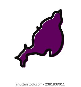 Nagaland indische Staatskarte, Vektorgrafik.