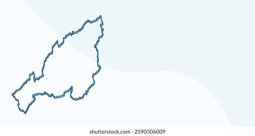 nagaland map outline vector design