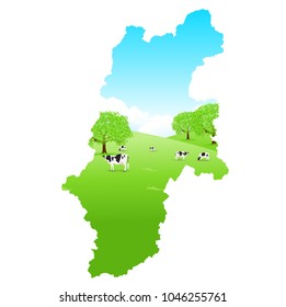  Nagano Cattle Map Ranch