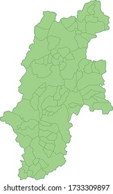 Nagano map (color can be changed)