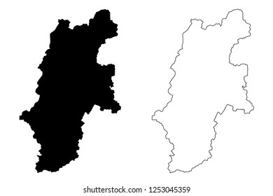 Nagano Prefecture (Administrative divisions of Japan, Prefectures of Japan) map vector illustration, scribble sketch Nagano map