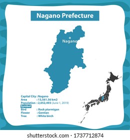 385 Map Nagano Images Stock Photos Vectors Shutterstock   Nagano Prefecture Map Japan Country 260nw 1737712874 