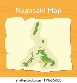 Nagasaki Prefecture Map Japan Country Background