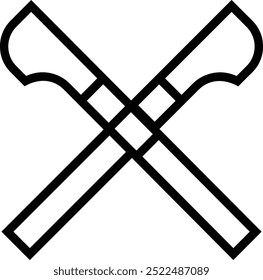 naginata icon. Thin linear style design isolated on white background