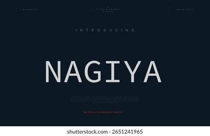 Nagiya modern stylish capital alphabet letter logo design