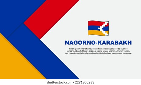 Nagorno Karabakh Flag Abstract Background Design Template. Nagorno Karabakh Independence Day Banner Cartoon Vector Illustration. Nagorno Karabakh Illustration
