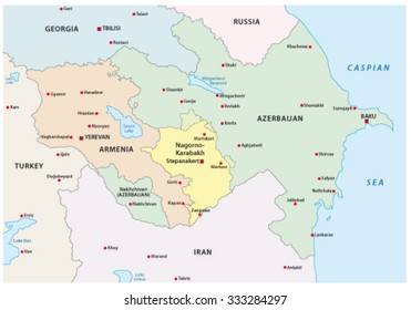 nagorno-karabakh conflict map