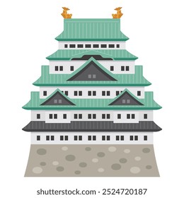 Nagoya Castle simples ilustração vetorial