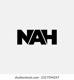 NAH initial letter monogram logo
