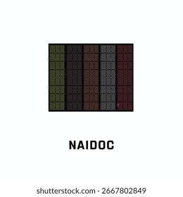 Um ícone Naidoc sobre um fundo branco, Uma ilustração desenhada à mão de um ícone Naidoc sobre um fundo branco