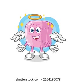 the nail angel with wings vector. cartoon character
