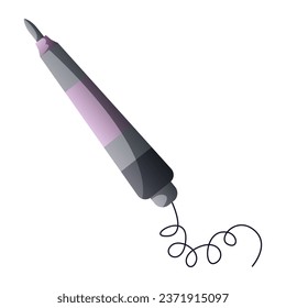 Nail apparatus for manicure. Milling cutter. Pedicure, manicure in beauty spa salon tools, accessories. Polished fingernails, equipment, tools. Beauty treatment, skin and body care routine