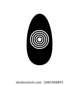 nail art circle target pattern vector illustration template design