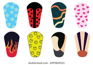 Nail art design for femininity and beauty lifestyle illustration