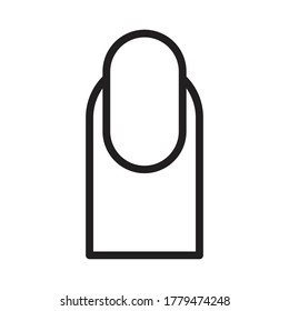 símbolo de símbolo vectorial de icono de arte uña