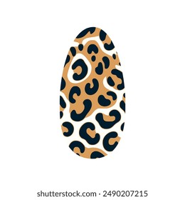 nail art leopard pattern animal vector illustration template design