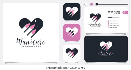 Nail Art Logo Design Vector With Modern And Creative Style