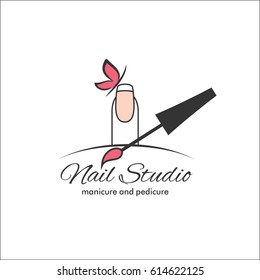 Nail art studio. Template for logo