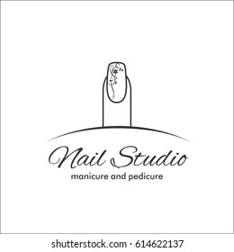 Nail art studio. Template for logo