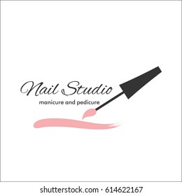 Nail Art Studio. Template For Logo