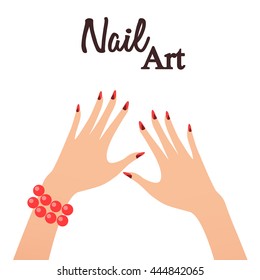 Nail art studio. Vector illustration