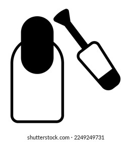 Nail art vector design, nail polish editable icon