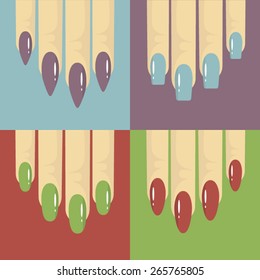 Nail art. Vector illustration