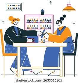 nail artist concept illustration vector design