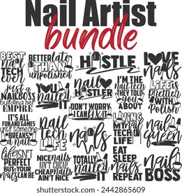 Nail Artist Vector Designs Bundle