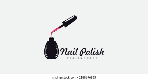 nail beauty salon logo with creative concept