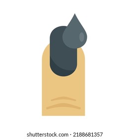Nail black polish icon. Flat illustration of nail black polish vector icon isolated on white background