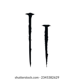 Nail bolt logo icon sign Grunge design