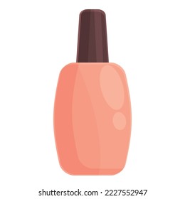Nail bottle icon cartoon vector. Blush up. Artist tool