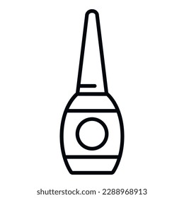 Nail bottle icon outline vector. Manicure polish. Care salon